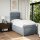 vidaXL Boxspringbett mit Matratze Hellgrau 100x200 cm Stoff