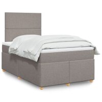 vidaXL Boxspringbett mit Matratze Taupe 120x190 cm Stoff