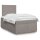 vidaXL Boxspringbett mit Matratze Taupe 120x190 cm Stoff