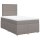 vidaXL Boxspringbett mit Matratze Taupe 120x190 cm Stoff