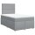 vidaXL Boxspringbett mit Matratze Hellgrau 120x200 cm Stoff