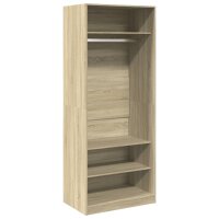 vidaXL Kleiderschrank Sonoma-Eiche 80x50x200 cm Holzwerkstoff