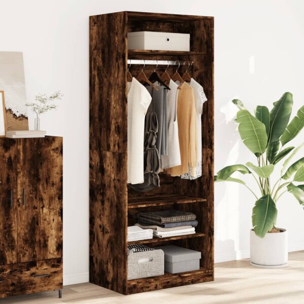 vidaXL Kleiderschrank R&auml;uchereiche 80x50x200 cm Holzwerkstoffs