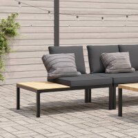 vidaXL Gartenbank mit Kissen Schwarz Aluminium