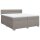 vidaXL Boxspringbett mit Matratze Taupe 200x200 cm Stoff