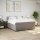 vidaXL Boxspringbett mit Matratze Taupe 200x200 cm Stoff