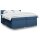 vidaXL Boxspringbett mit Matratze Blau 200x200 cm Stoff