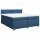 vidaXL Boxspringbett mit Matratze Blau 200x200 cm Stoff