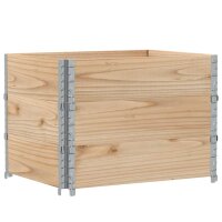 vidaXL Paletten-Aufsatzrahmen 3 Stk. 80x60 cm Massivholz...