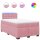 vidaXL Boxspringbett mit Matratze Rosa 120x200 cm Samt