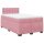 vidaXL Boxspringbett mit Matratze Rosa 120x200 cm Samt