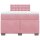 vidaXL Boxspringbett mit Matratze Rosa 120x200 cm Samt