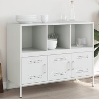 vidaXL Sideboard Wei&szlig; 100,5x39x79 cm Kaltgewalzter Stahl