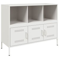 vidaXL Sideboard Wei&szlig; 100,5x39x79 cm Kaltgewalzter Stahl