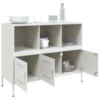 vidaXL Sideboard Wei&szlig; 100,5x39x79 cm Kaltgewalzter Stahl