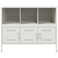 vidaXL Sideboard Wei&szlig; 100,5x39x79 cm Kaltgewalzter Stahl