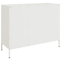 vidaXL Sideboard Wei&szlig; 100,5x39x79 cm Kaltgewalzter Stahl