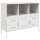 vidaXL Sideboard Wei&szlig; 100,5x39x79 cm Kaltgewalzter Stahl