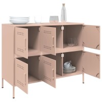 vidaXL Sideboard Rosa 100,5x39x79 cm Kaltgewalzter Stahl