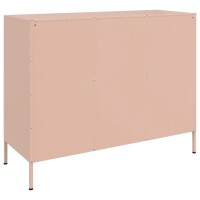 vidaXL Sideboard Rosa 100,5x39x79 cm Kaltgewalzter Stahl