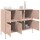 vidaXL Sideboard Rosa 100,5x39x79 cm Kaltgewalzter Stahl