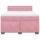 vidaXL Boxspringbett mit Matratze Rosa 140x190 cm Samt