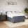 vidaXL Boxspringbett mit Matratze Dunkelgrau 140x200 cm Samt