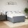 vidaXL Boxspringbett mit Matratze Dunkelgrau 160x200 cm Samt