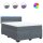 vidaXL Boxspringbett mit Matratze Dunkelgrau 160x200 cm Samt