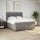 vidaXL Boxspringbett mit Matratze Taupe 200x200 cm Stoff