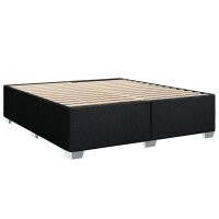 vidaXL Boxspringbett mit Matratze Schwarz 200x200 cm Stoff