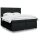 vidaXL Boxspringbett mit Matratze Schwarz 200x200 cm Stoff