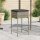 vidaXL Garten-Barhocker mit Kissen 2 Stk. Grau Poly Rattan