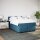 vidaXL Boxspringbett mit Matratze Blau 140x200 cm Samt