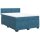 vidaXL Boxspringbett mit Matratze Blau 140x200 cm Samt