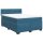 vidaXL Boxspringbett mit Matratze Blau 140x190 cm Samt