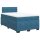 vidaXL Boxspringbett mit Matratze Blau 120x200 cm Samt