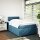 vidaXL Boxspringbett mit Matratze Blau 120x200 cm Samt