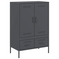 vidaXL Highboard Anthrazit 68x39x101,5 cm Kaltgewalzter Stahl