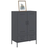 vidaXL Highboard Anthrazit 68x39x101,5 cm Kaltgewalzter Stahl