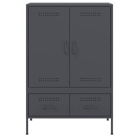 vidaXL Highboard Anthrazit 68x39x101,5 cm Kaltgewalzter Stahl