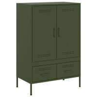 vidaXL Highboard Olivgrün 68x39x101,5 cm...