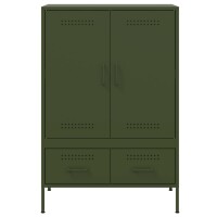 vidaXL Highboard Olivgr&uuml;n 68x39x101,5 cm Kaltgewalzter Stahls