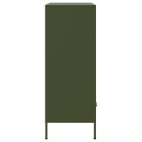 vidaXL Highboard Olivgr&uuml;n 68x39x101,5 cm Kaltgewalzter Stahls