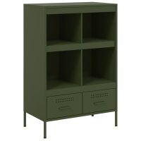 vidaXL Highboard Olivgr&uuml;n 68x39x101,5 cm Kaltgewalzter Stahls