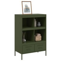 vidaXL Highboard Olivgr&uuml;n 68x39x101,5 cm Kaltgewalzter Stahls