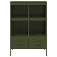 vidaXL Highboard Olivgr&uuml;n 68x39x101,5 cm Kaltgewalzter Stahls