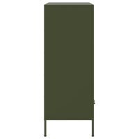 vidaXL Highboard Olivgr&uuml;n 68x39x101,5 cm Kaltgewalzter Stahls