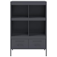 vidaXL Highboard Anthrazit 68x39x101,5 cm Kaltgewalzter Stahl