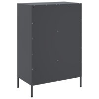 vidaXL Highboard Anthrazit 68x39x101,5 cm Kaltgewalzter Stahl